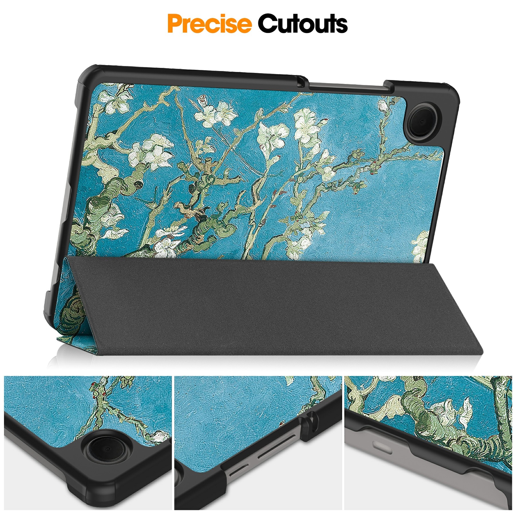 Samsung Galaxy Tab A11 Tri-Fold Fodral,  körsbärsblommor