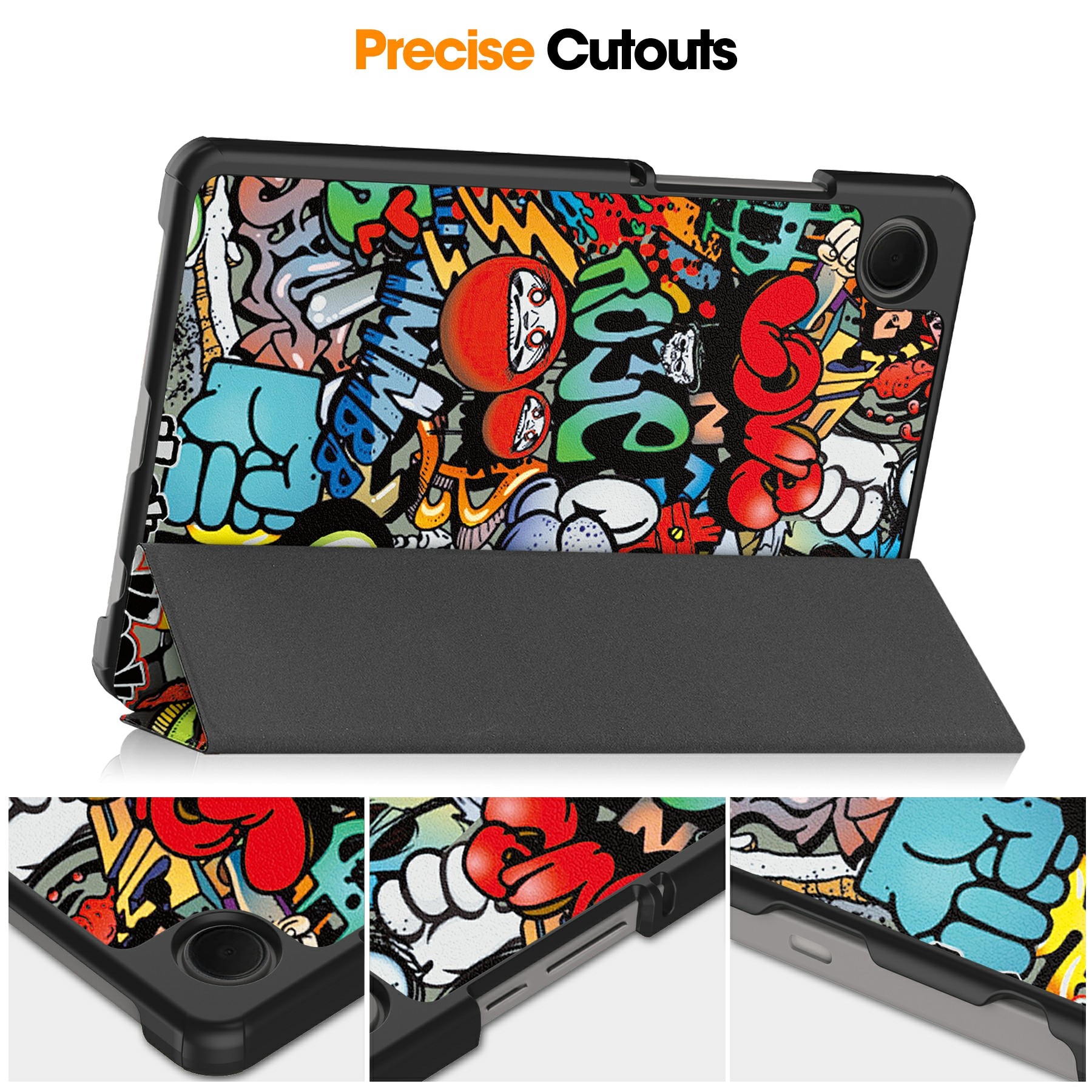 Samsung Galaxy Tab A11 Tri-Fold Fodral, Graffiti