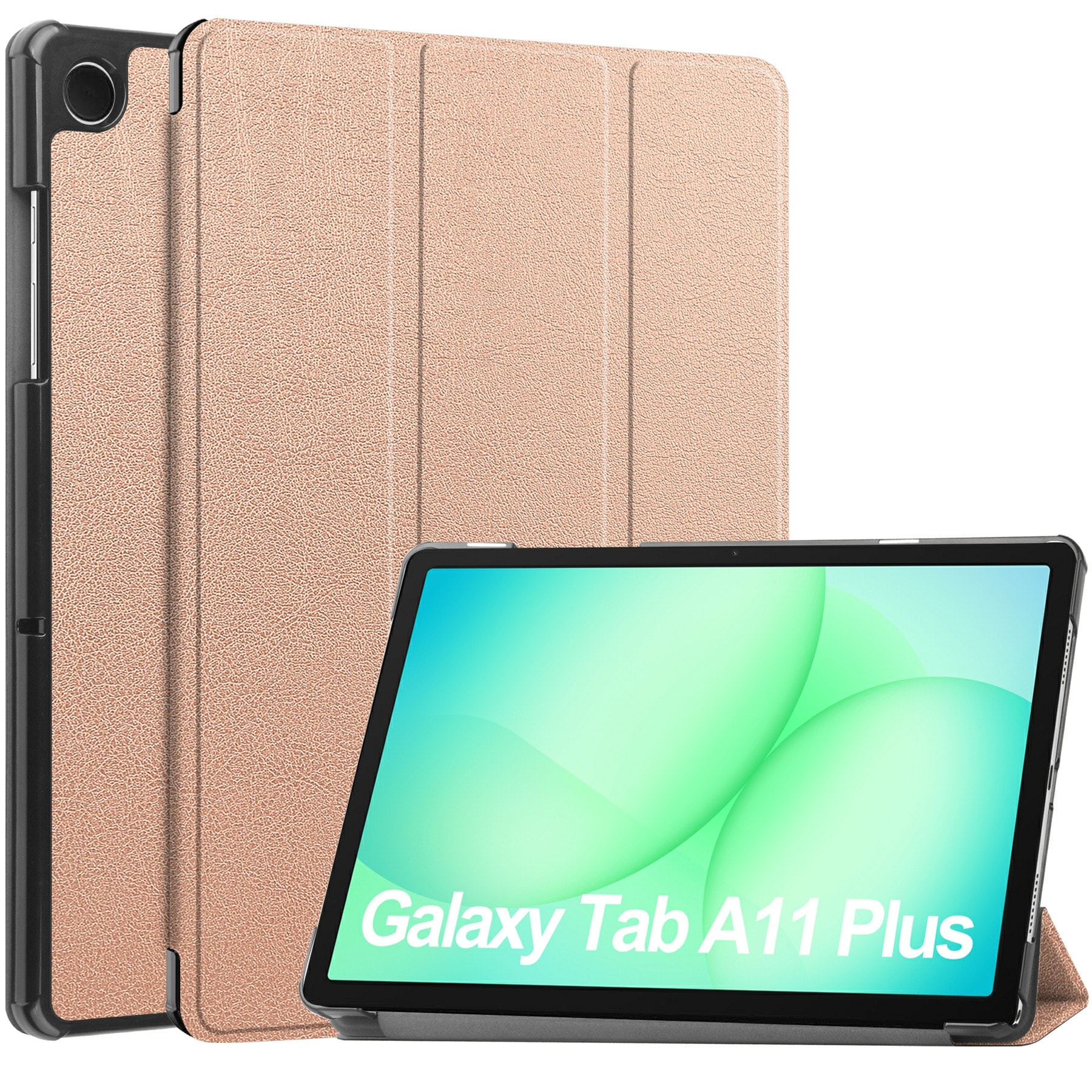 Samsung Galaxy Tab A11 Plus Tri-Fold Fodral, Roséguld