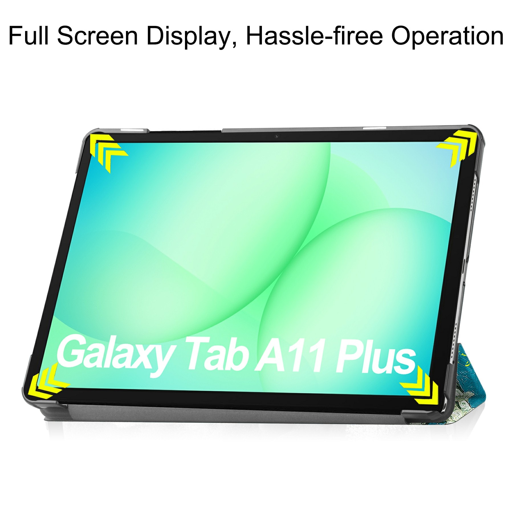 Samsung Galaxy Tab A11 Plus Tri-Fold Fodral,  körsbärsblommor