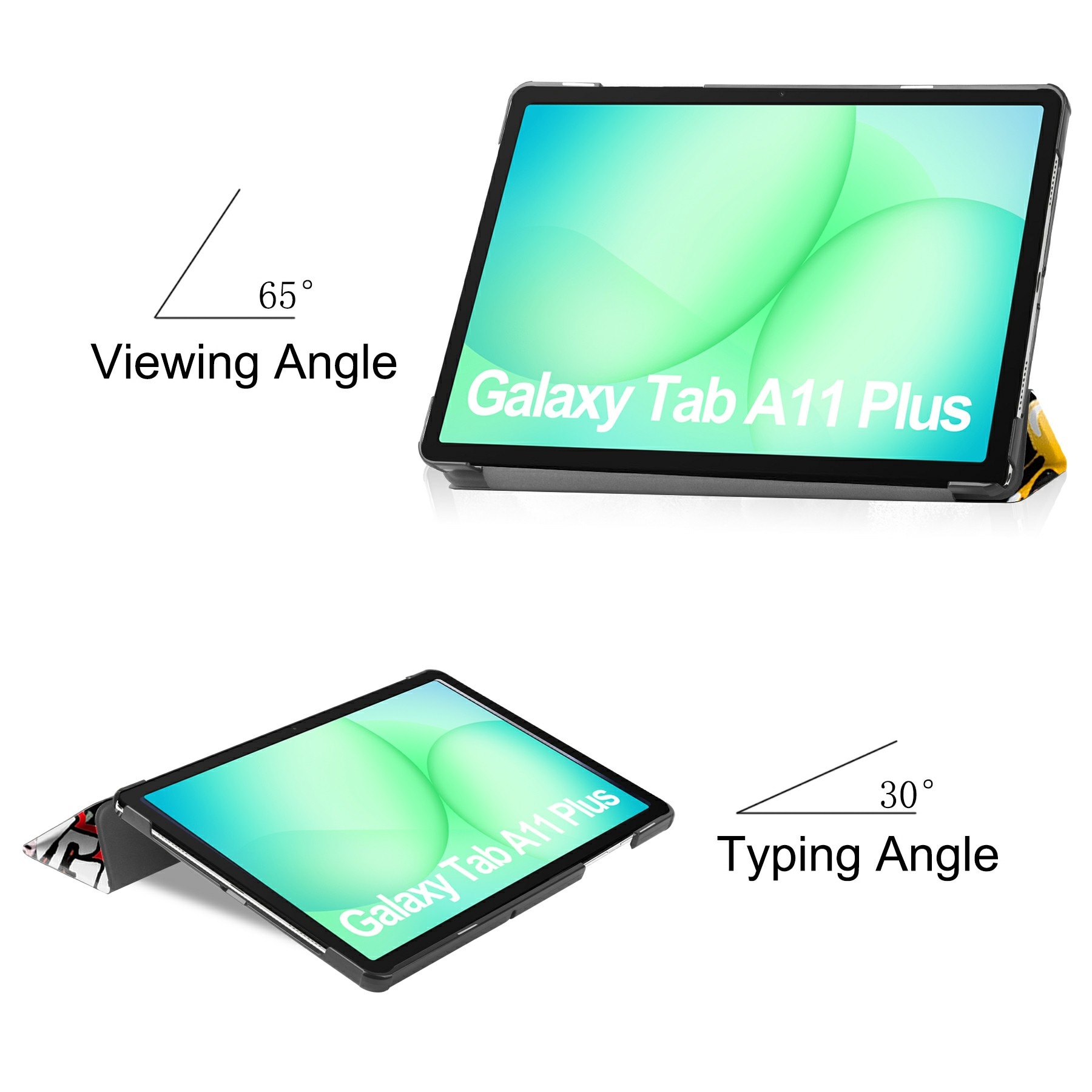 Samsung Galaxy Tab A11 Plus Tri-Fold Fodral, Graffiti