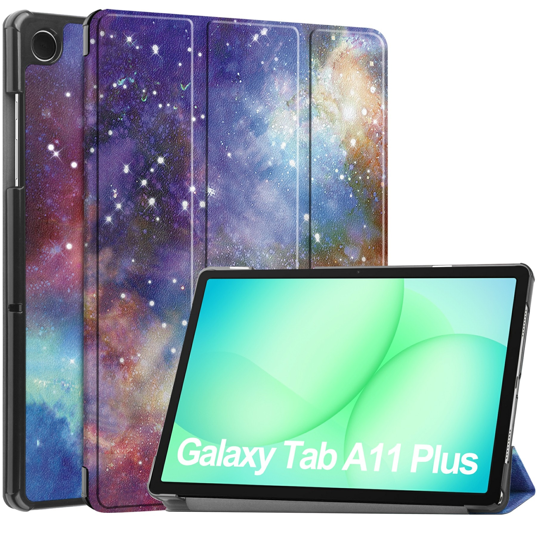 Samsung Galaxy Tab A11 Plus Tri-Fold Fodral, Rymd