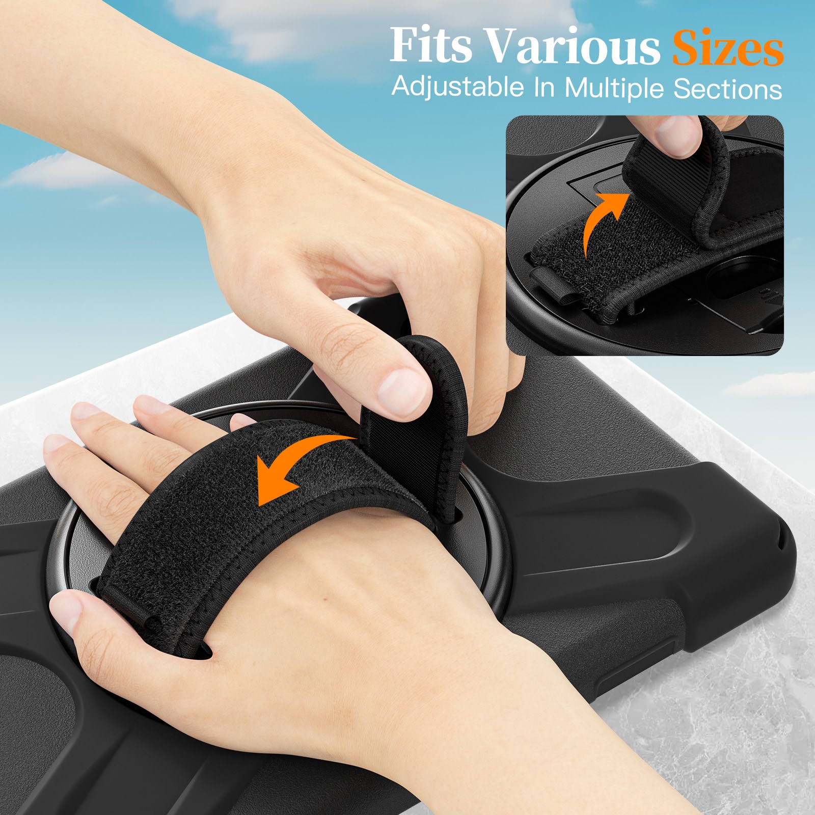 Samsung Galaxy Tab A11 Tufft hybridskal med axelrem Svart