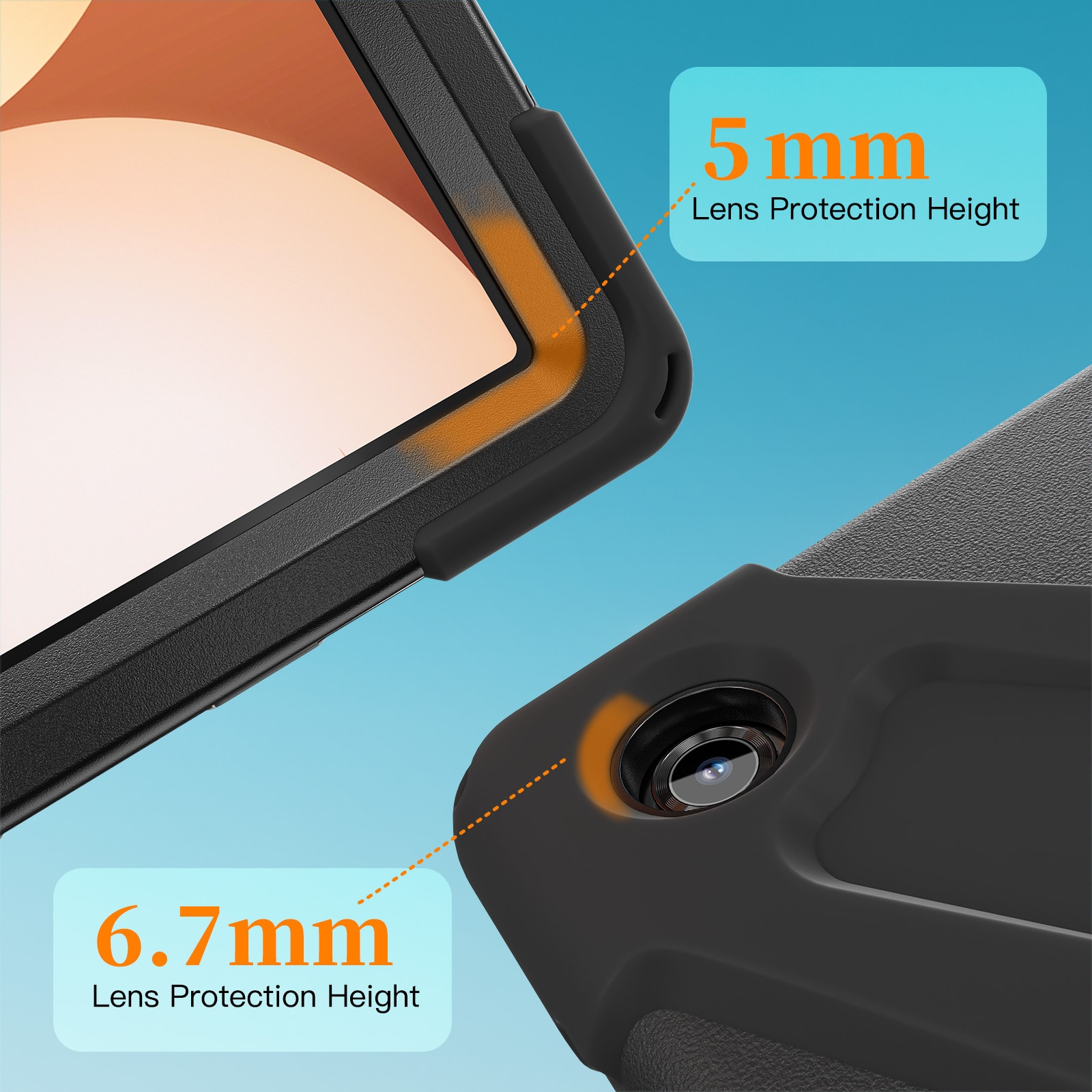 Samsung Galaxy Tab A11 Plus Tufft hybridskal med axelrem Svart