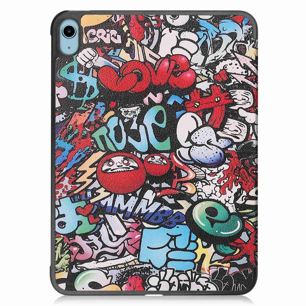 iPad 10.9 10th Gen (2022) - Tri-Fold Fodral, graffiti