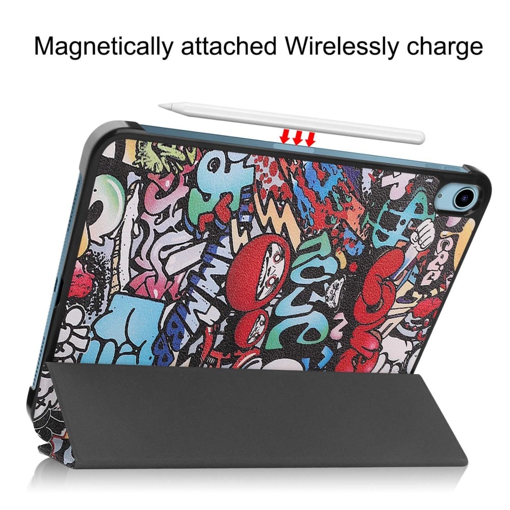 iPad 10.9 10th Gen (2022) - Tri-Fold Fodral, graffiti