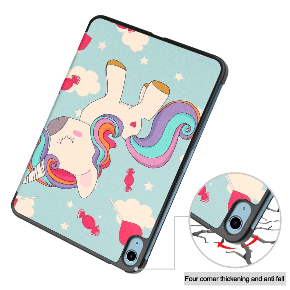 iPad 10.9 10th Gen (2022) Tri-Fold Fodral, unicorn