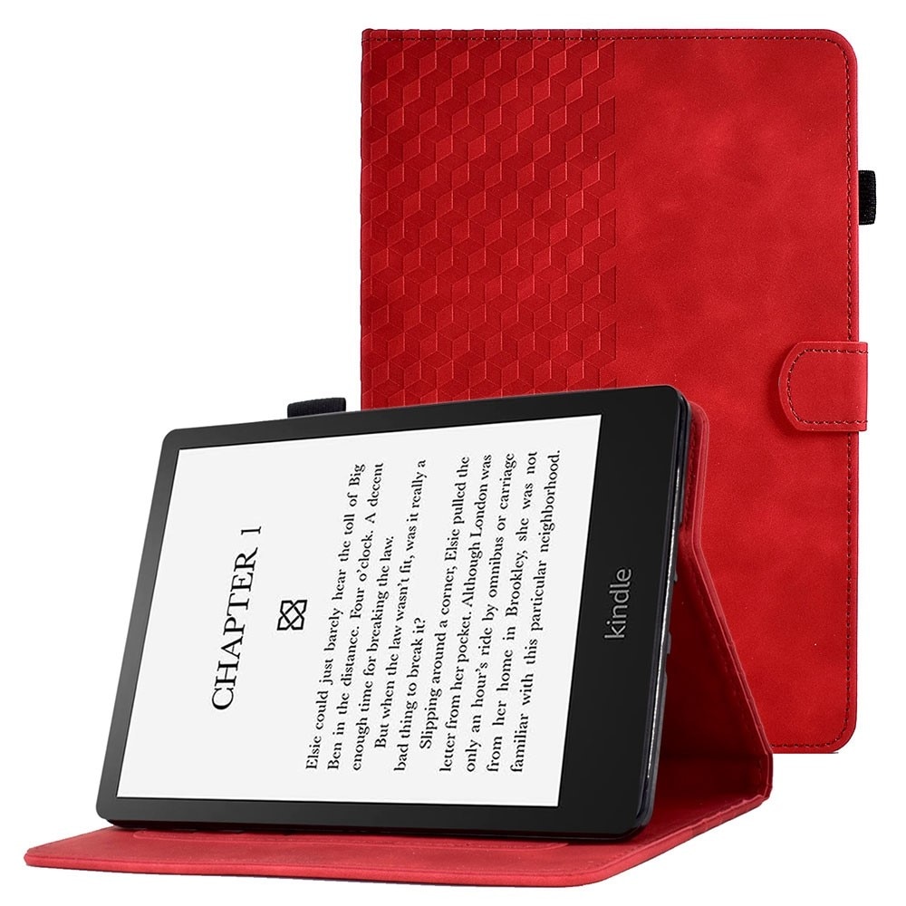 Amazon Kindle Paperwhite Signature Edition (2023) Snyggt fodral med kortfack, röd