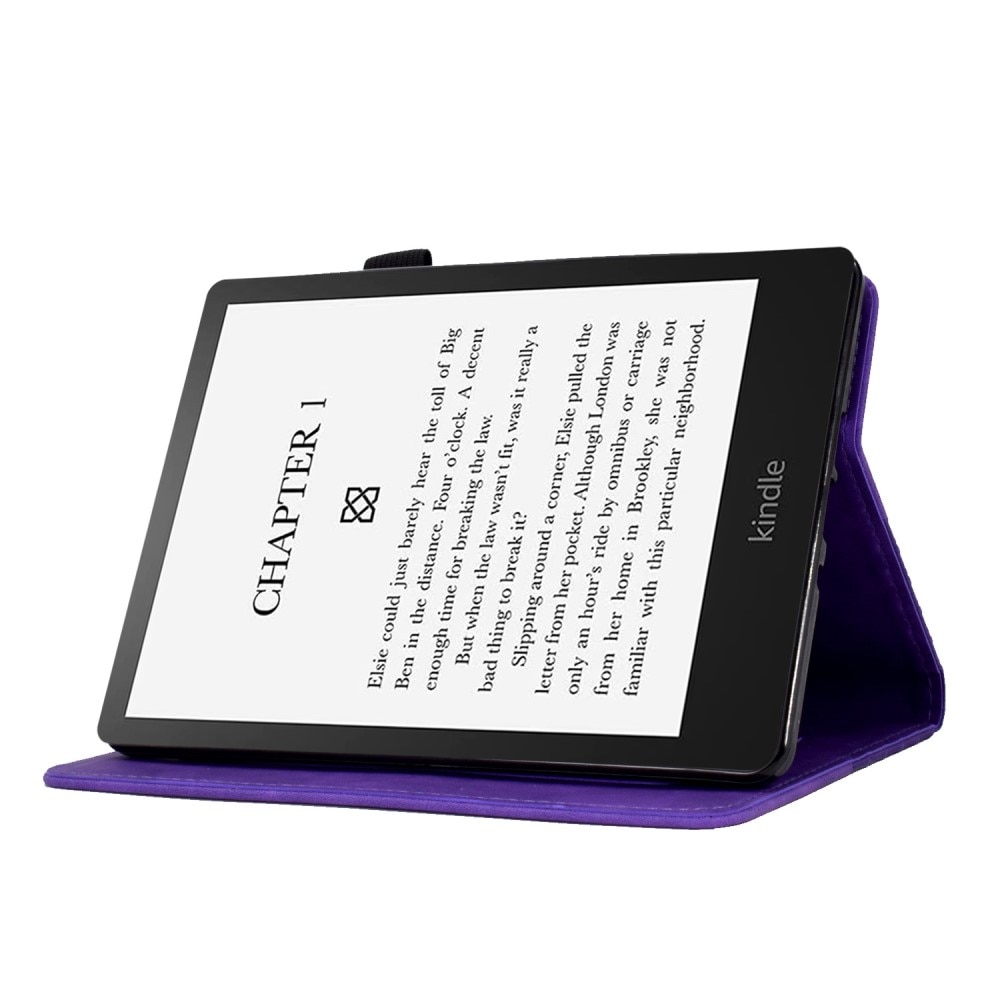 Amazon Kindle Paperwhite Signature Edition (2023) Snyggt fodral med kortfack, lila
