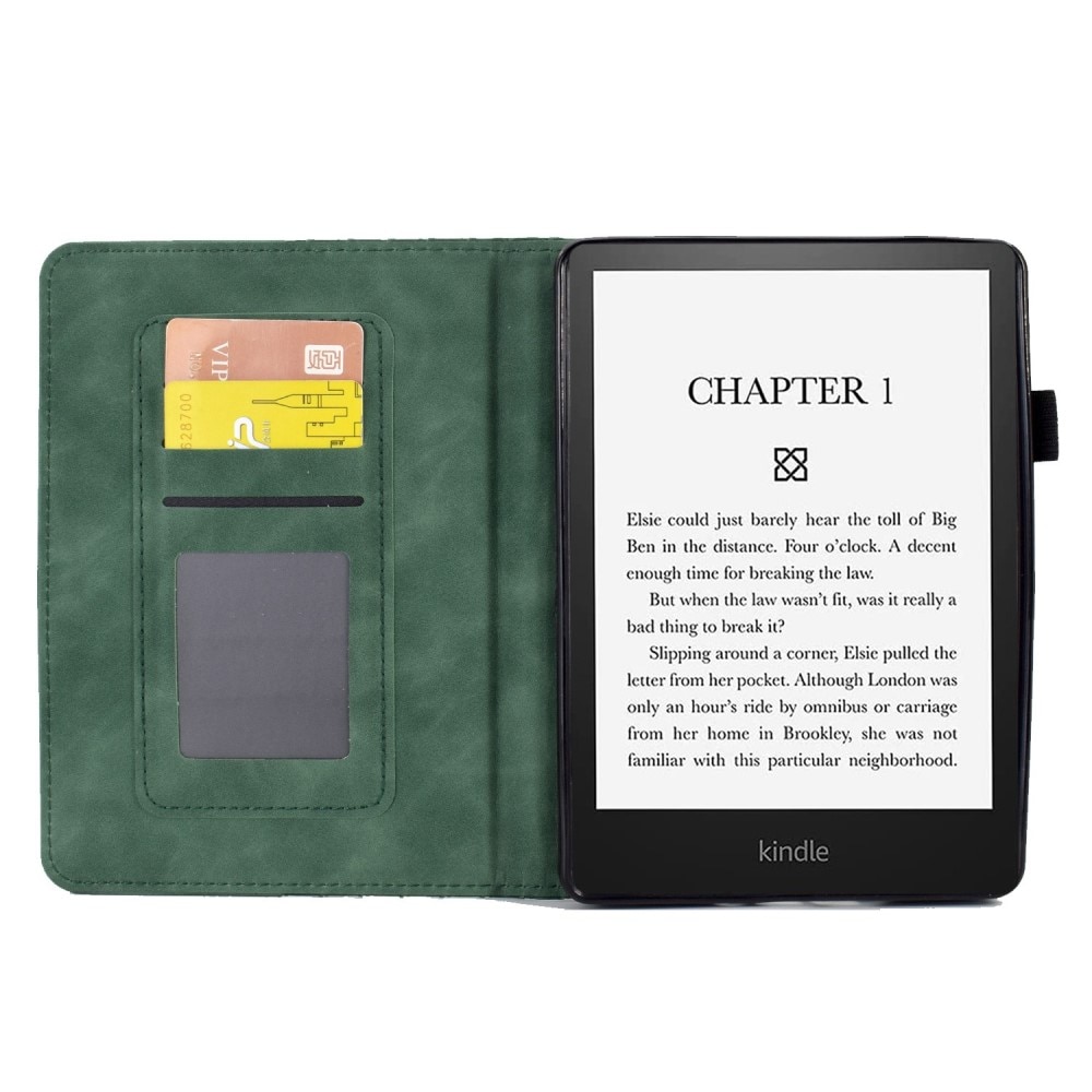 Amazon Kindle Paperwhite 11th gen (2021) Snyggt fodral med kortfack, grön