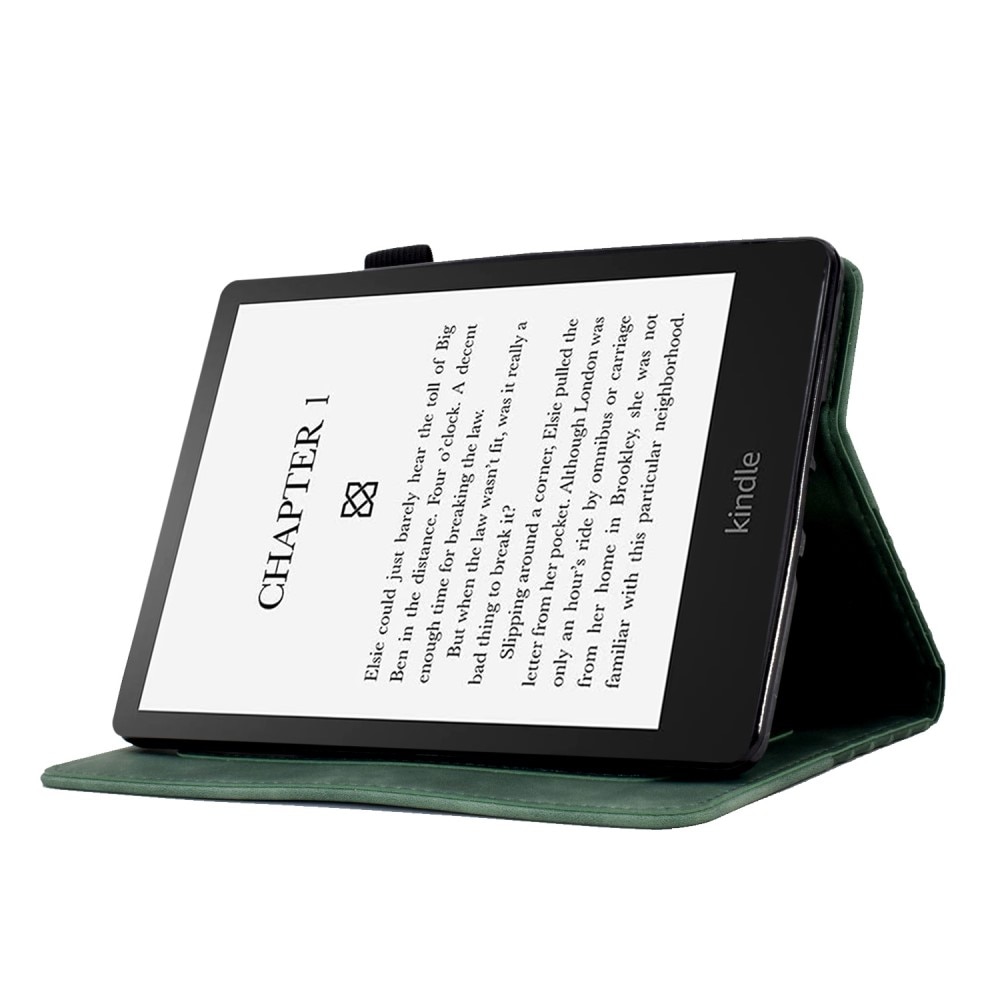 Amazon Kindle Paperwhite Signature Edition (2023) Snyggt fodral med kortfack, grön