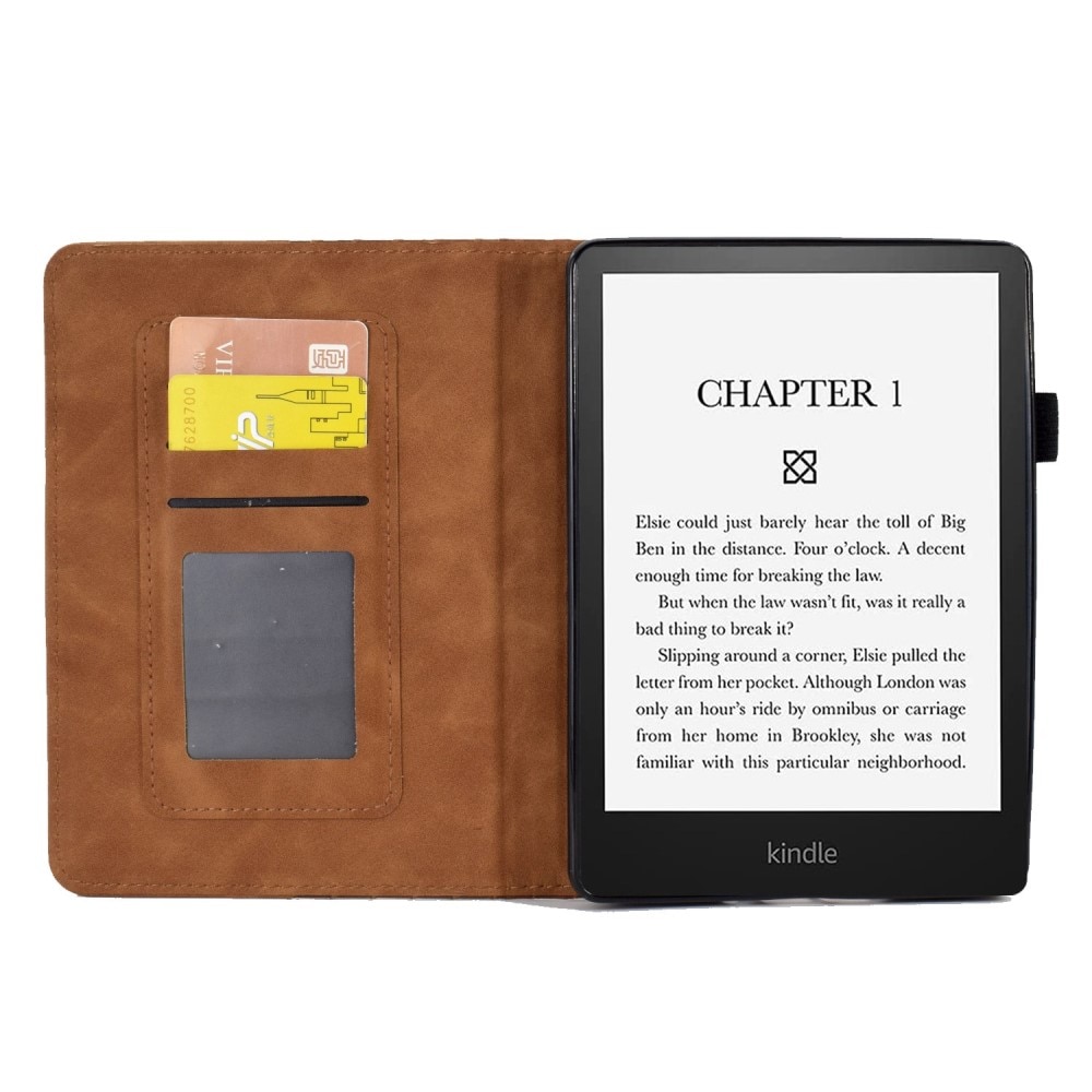 Amazon Kindle Paperwhite 11th gen (2021) Snyggt fodral med kortfack, brun