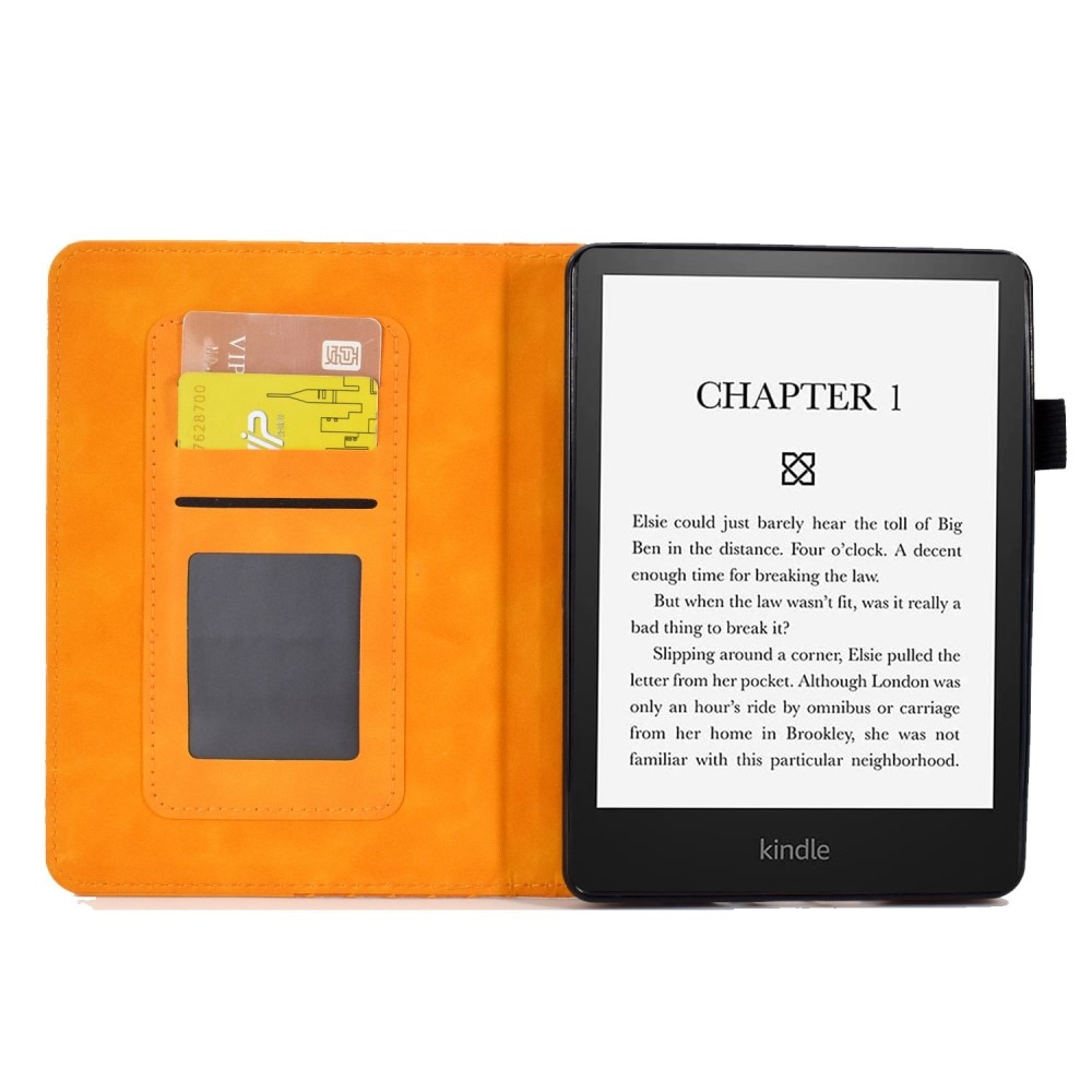 Amazon Kindle Paperwhite Signature Edition (2023) Snyggt fodral med kortfack, gul