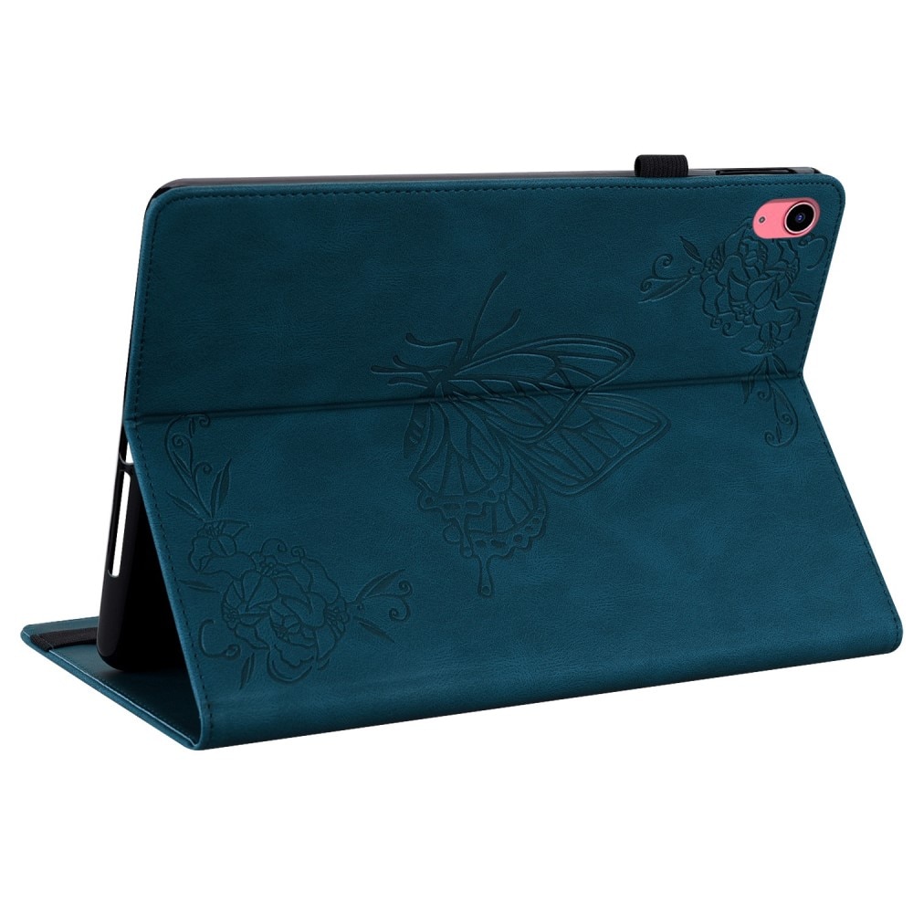 iPad 10.9 10th Gen (2022) blå Fodral med fjärilar, blå