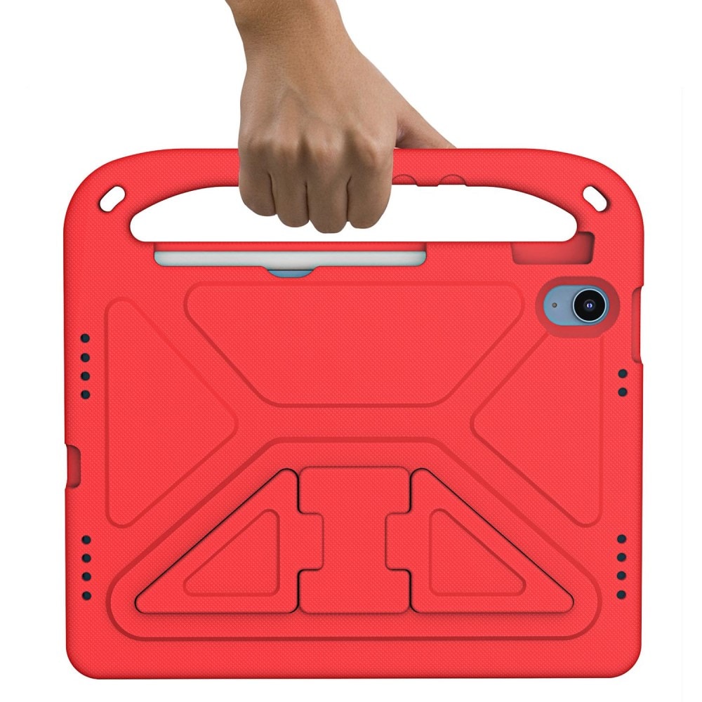 Apple iPad 10.9 10th Gen (2022) Stöttåligt skal/fodral med handtag - Perfekt för barn, Röd
