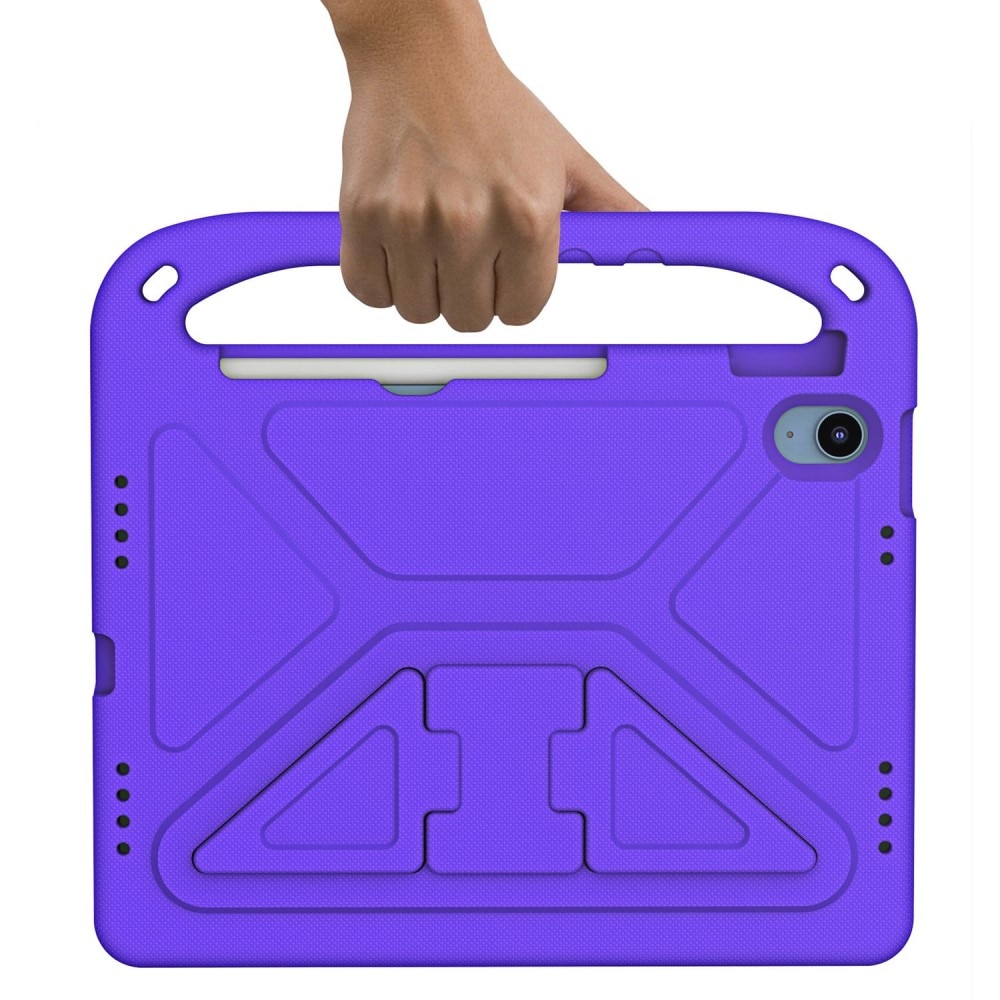 iPad 10.9 10th Gen (2022) Stöttåligt skal/fodral med handtag - Perfekt för barn, lila