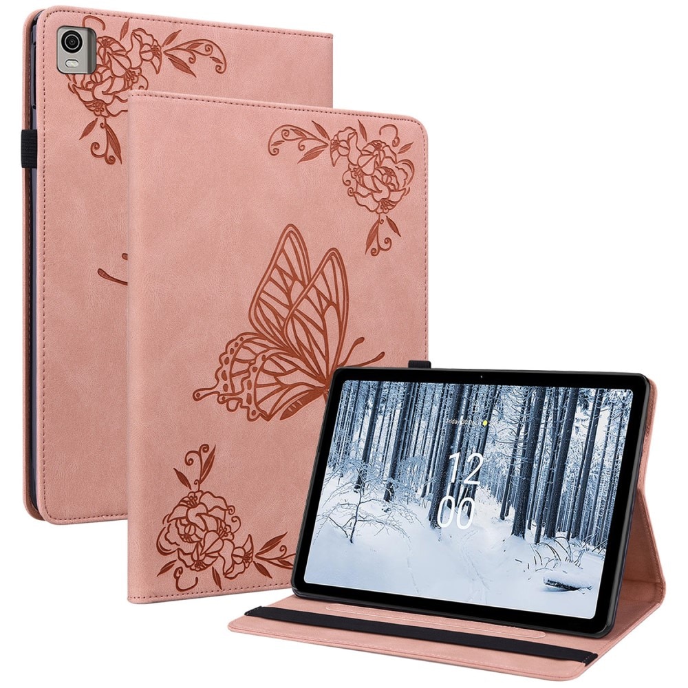 Nokia T21 rosa Fodral med fjärilar, rosa