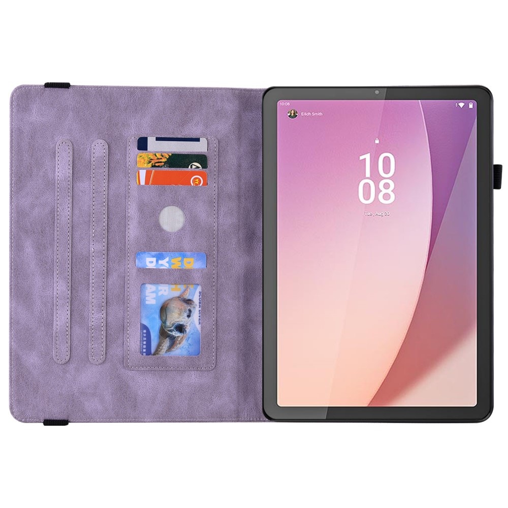 Lenovo Tab M9 Fodral med fjärilar, Lila