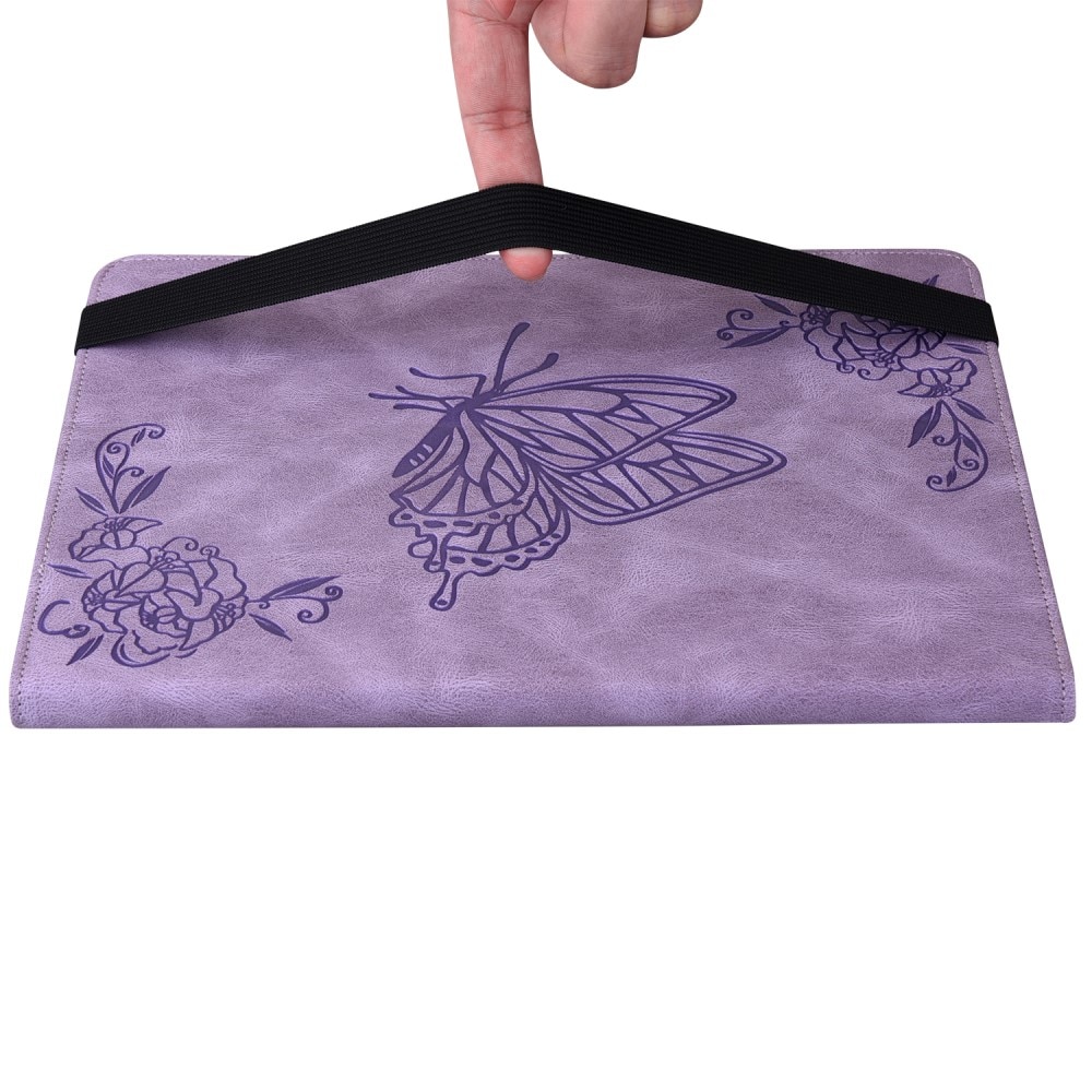 Lenovo Tab M9 Fodral med fjärilar, Lila