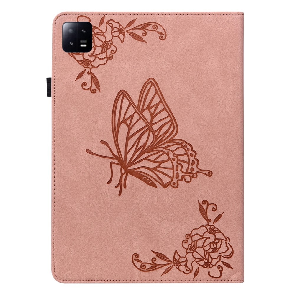 Xiaomi Pad 6 rosa Fodral med fjärilar, rosa