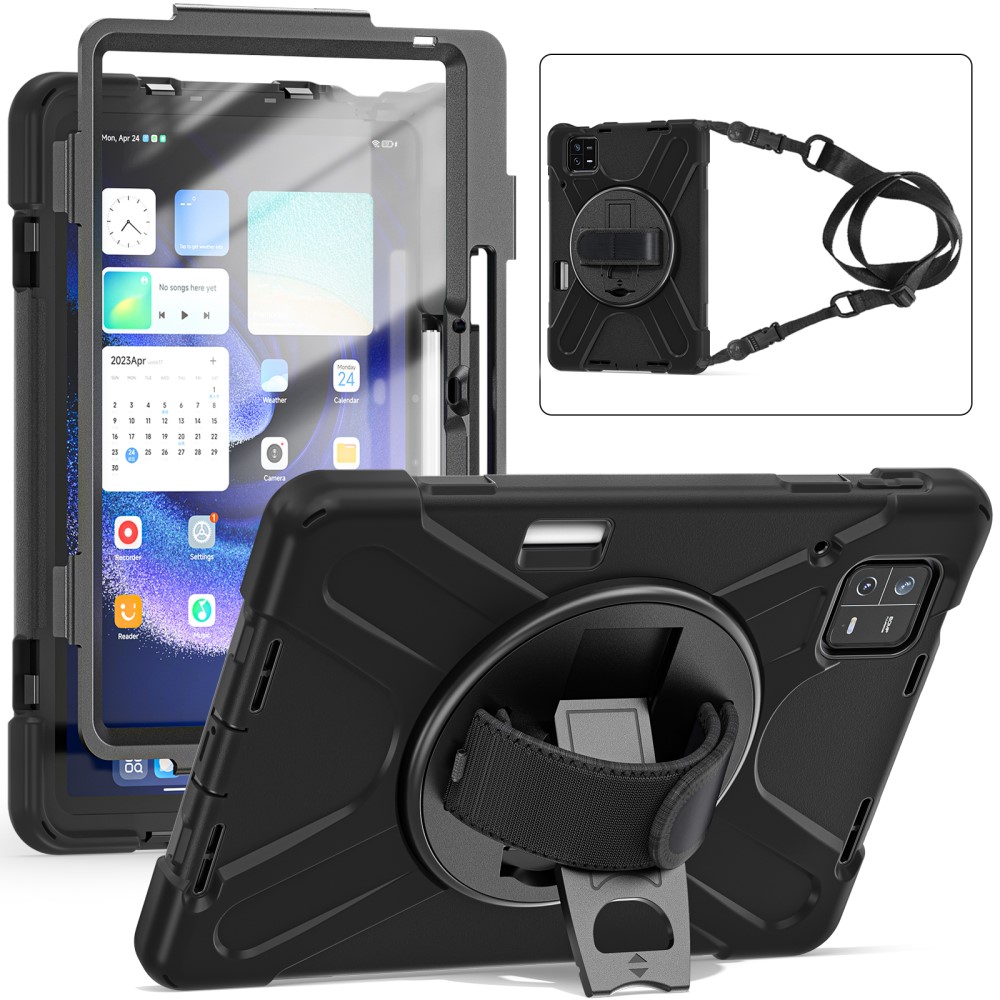 Xiaomi Pad 6 Pro Tufft hybridskal med axelrem Svart