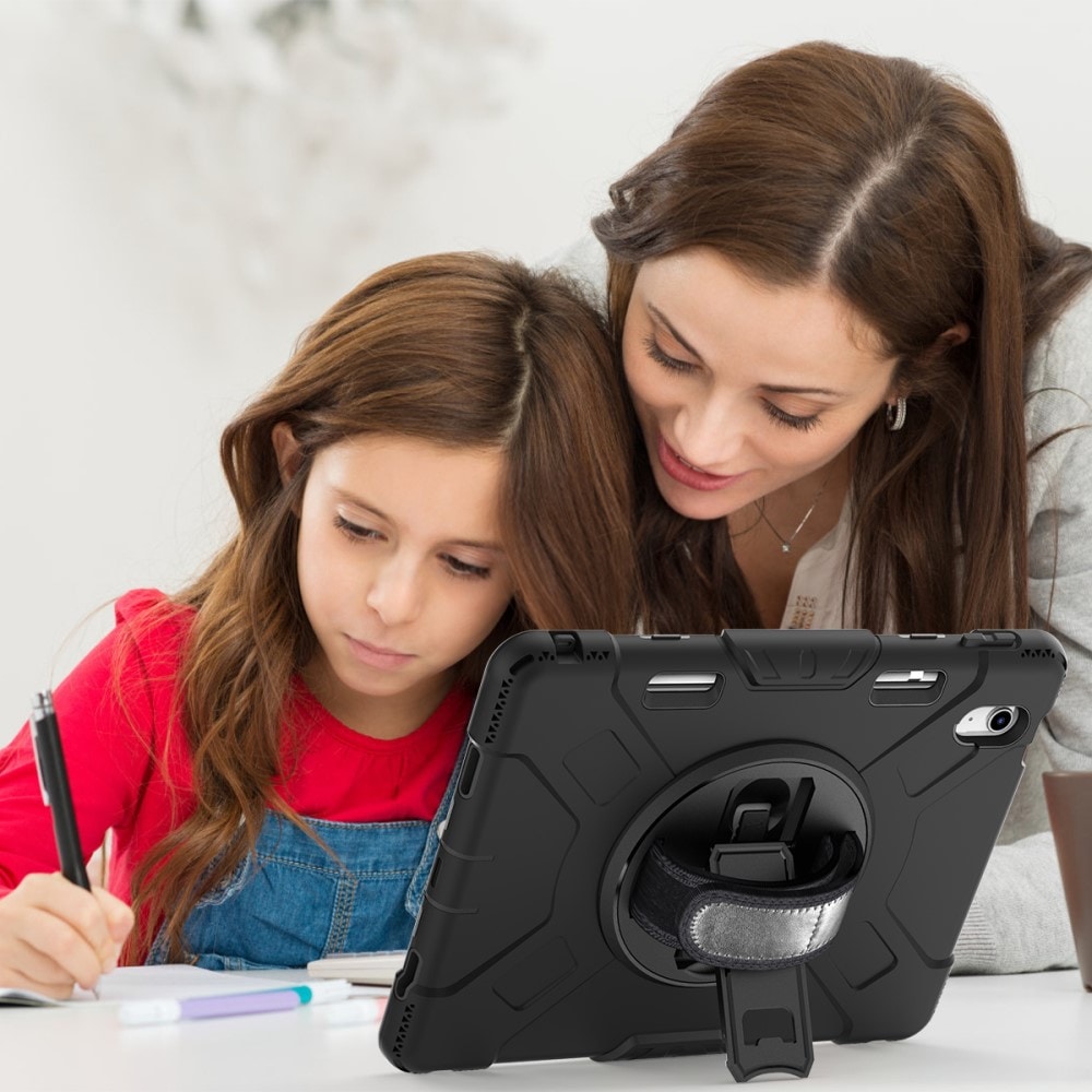 Apple iPad 11 11th Gen (2025) Tufft hybridskal med axelrem Svart