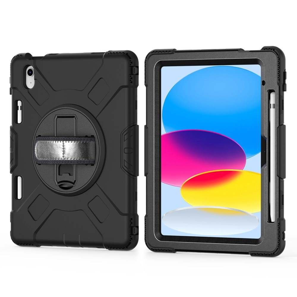 Apple iPad 11 11th Gen (2025) Tufft hybridskal med axelrem Svart