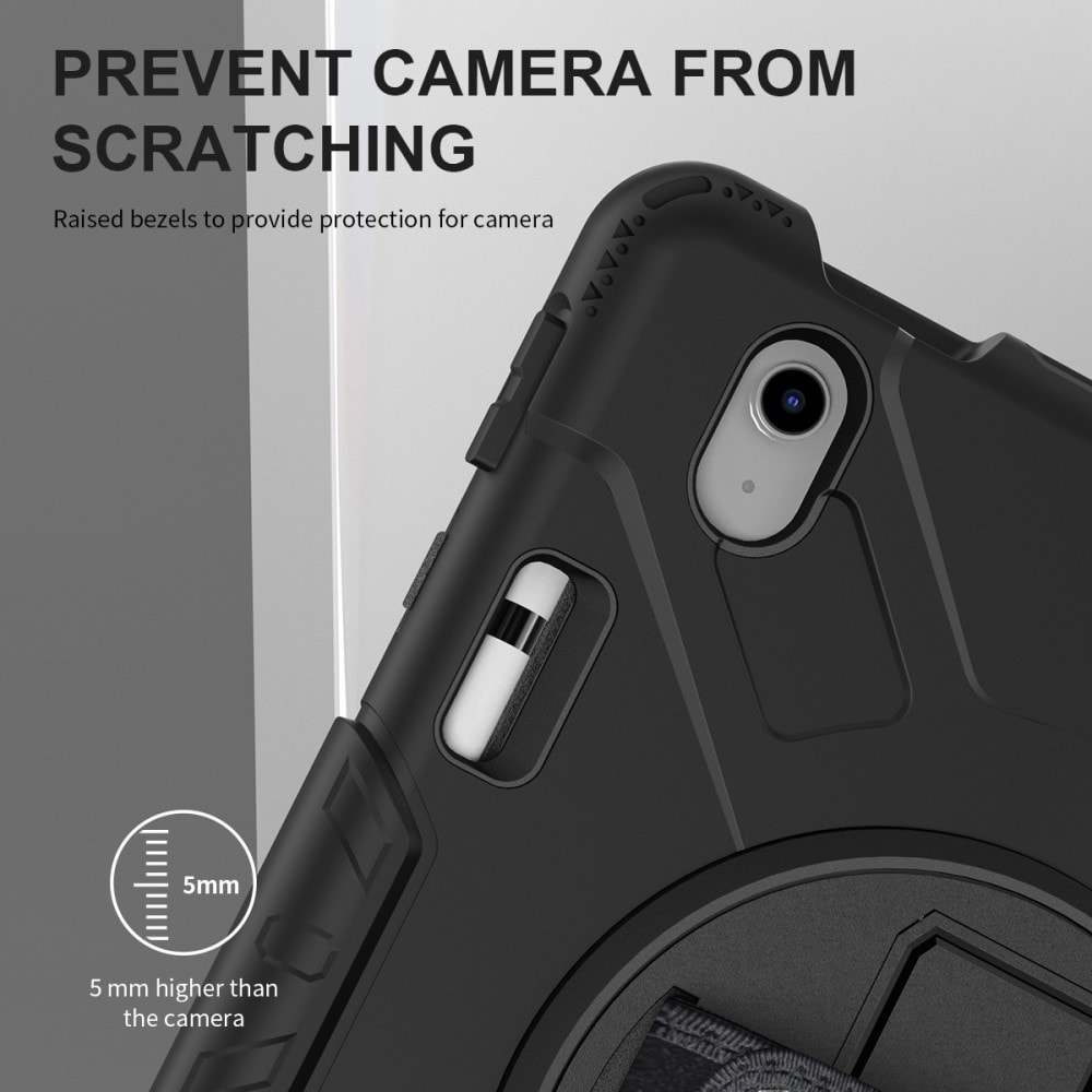 Apple iPad 11 11th Gen (2025) Tufft hybridskal med axelrem Svart