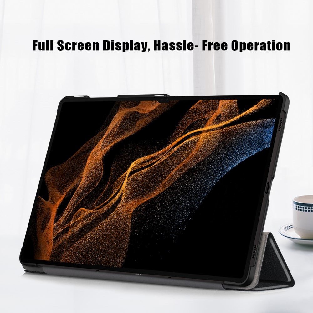 Samsung Galaxy Tab S9 Ultra Tri-Fold Fodral, svart