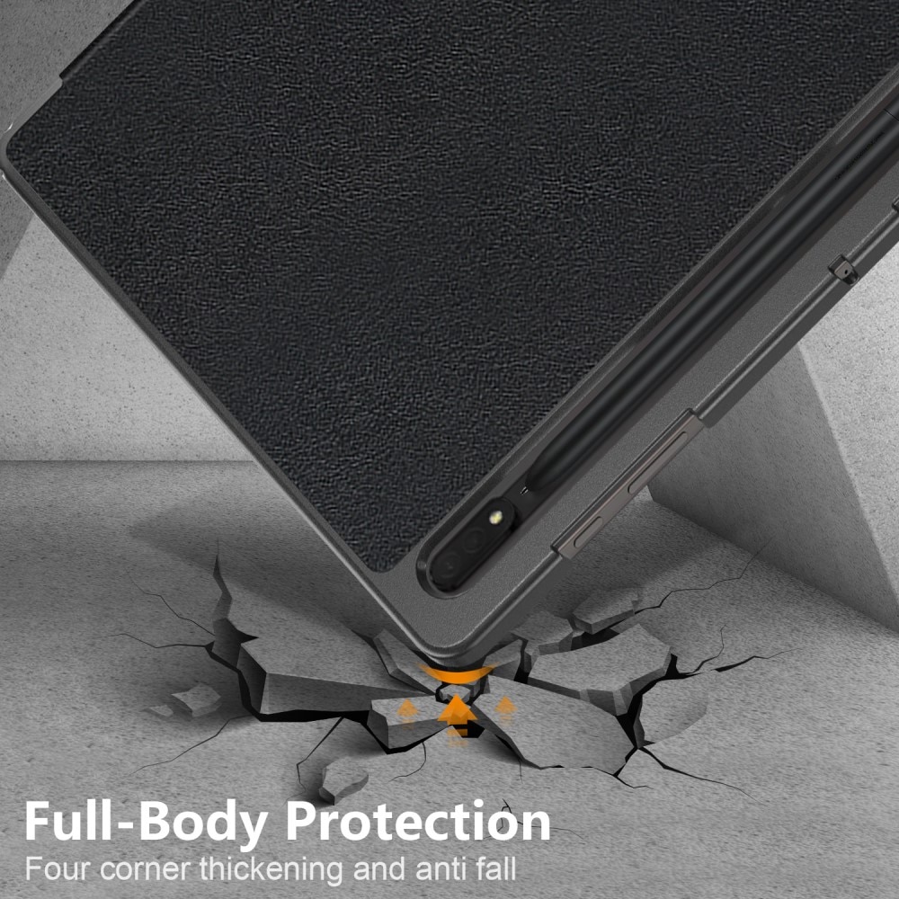 Samsung Galaxy Tab S9 Ultra Tri-Fold Fodral, svart