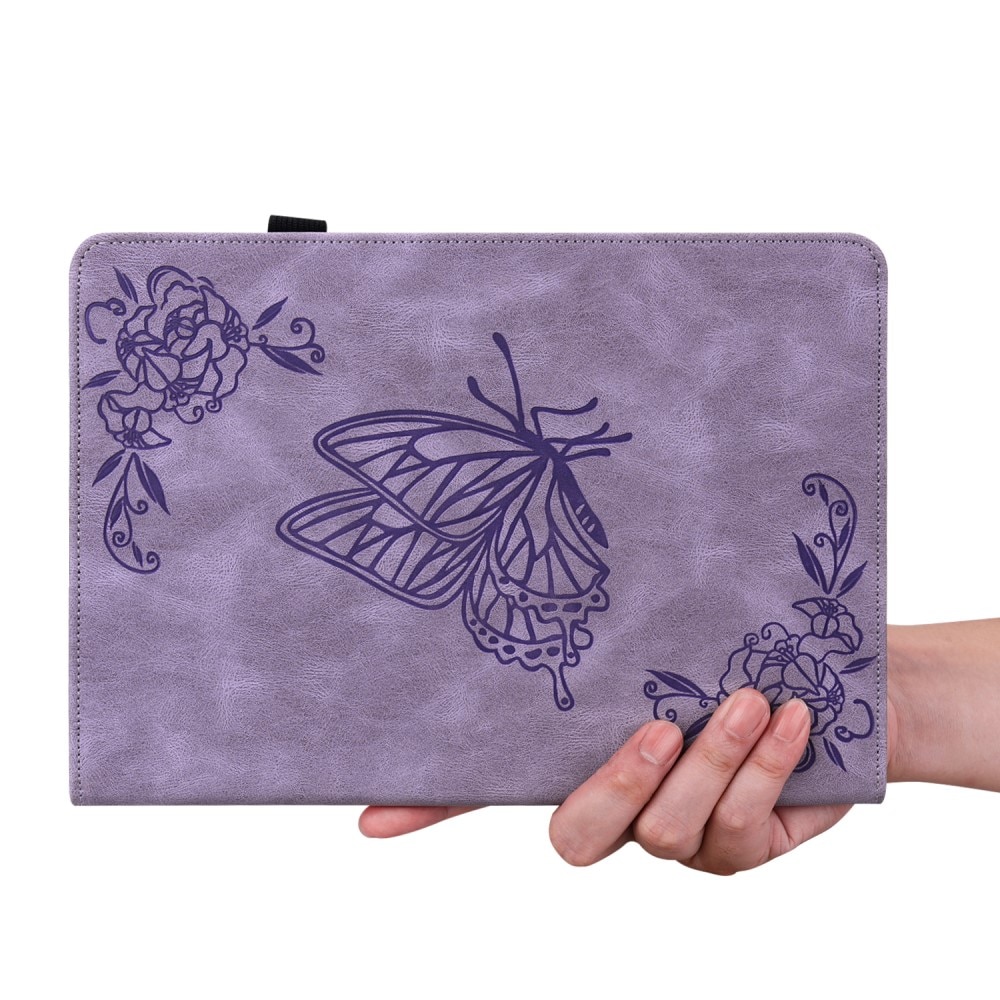 Samsung Galaxy Tab S9 Plus lila Fodral med fjärilar, lila