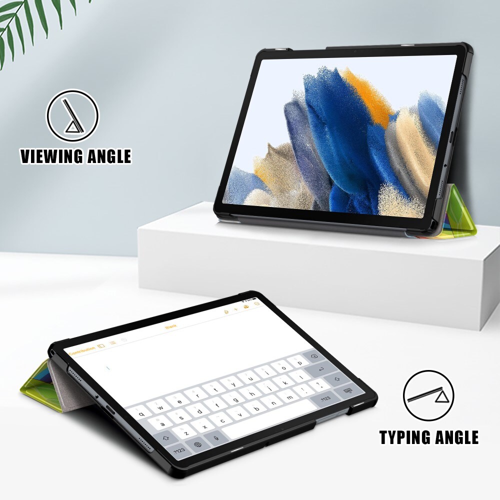 Samsung Galaxy Tab A9 Plus Tri-Fold Fodral, Flerfärgad/Mönster