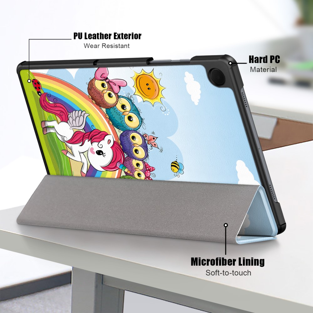 Samsung Galaxy Tab A9 Plus Tri-Fold Fodral, Flerfärgad/Mönster