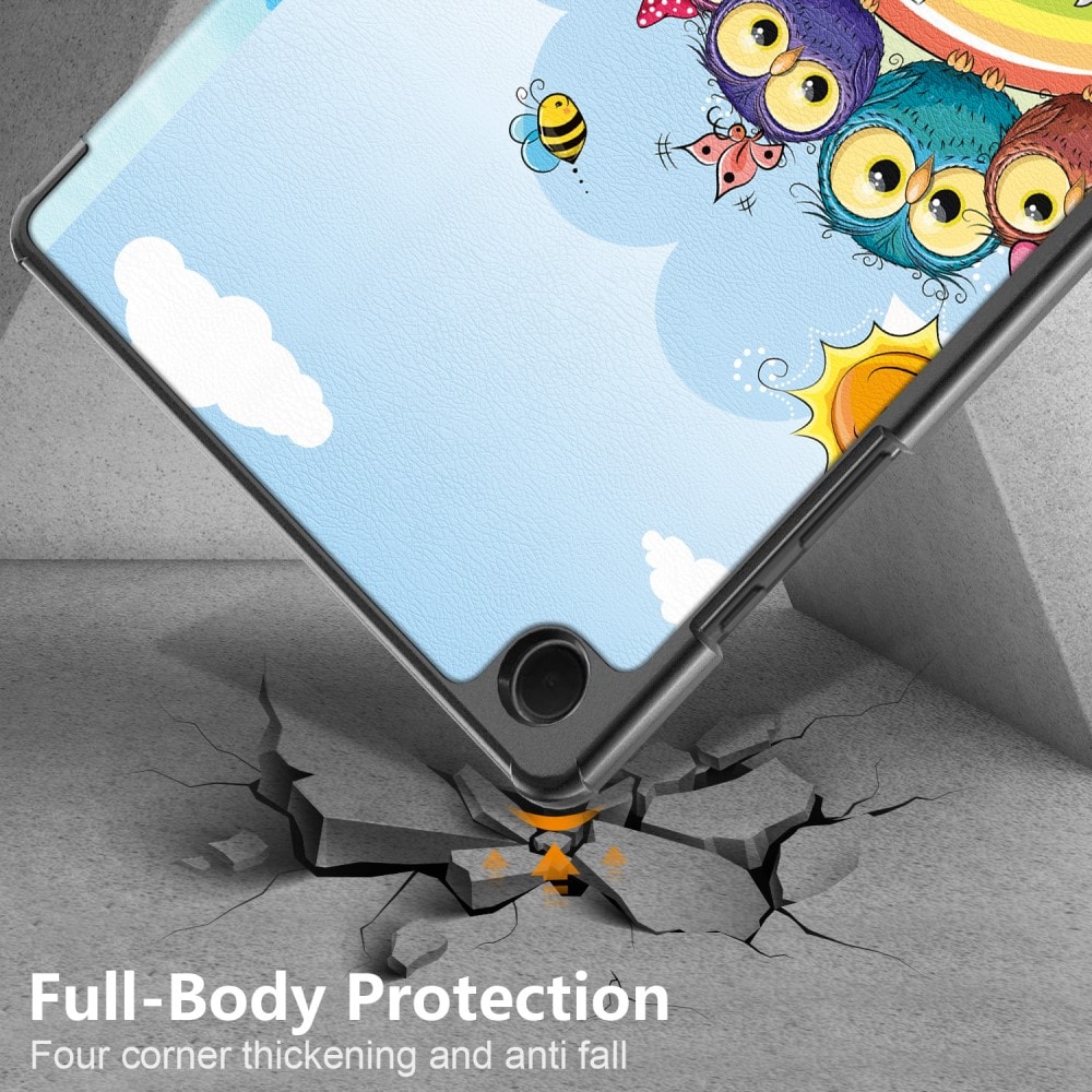 Samsung Galaxy Tab A9 Plus Tri-Fold Fodral, Flerfärgad/Mönster