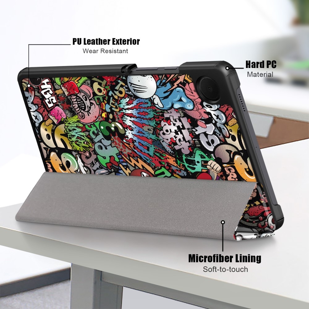 Samsung Galaxy Tab A9 - Tri-Fold Fodral, graffiti