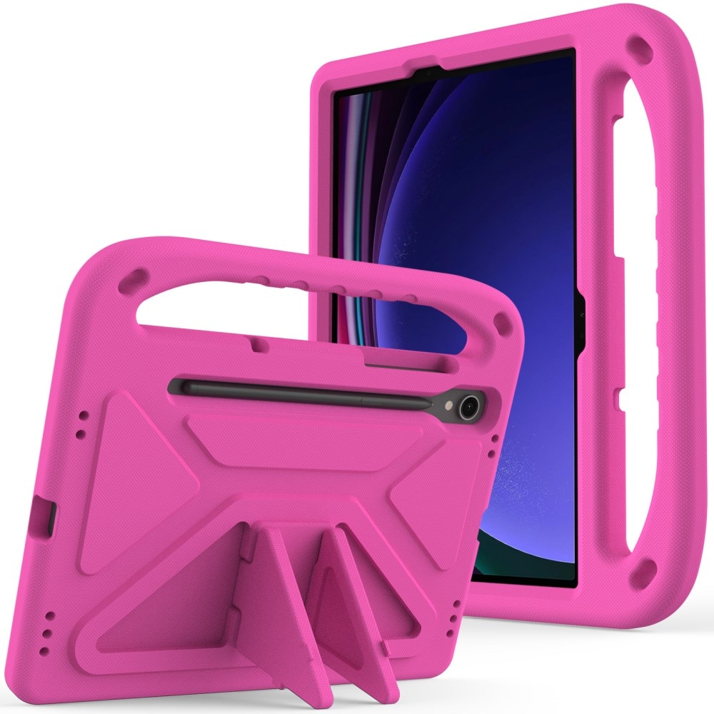 Samsung Galaxy Tab S7 Stöttåligt skal/fodral med handtag - Perfekt för barn, rosa