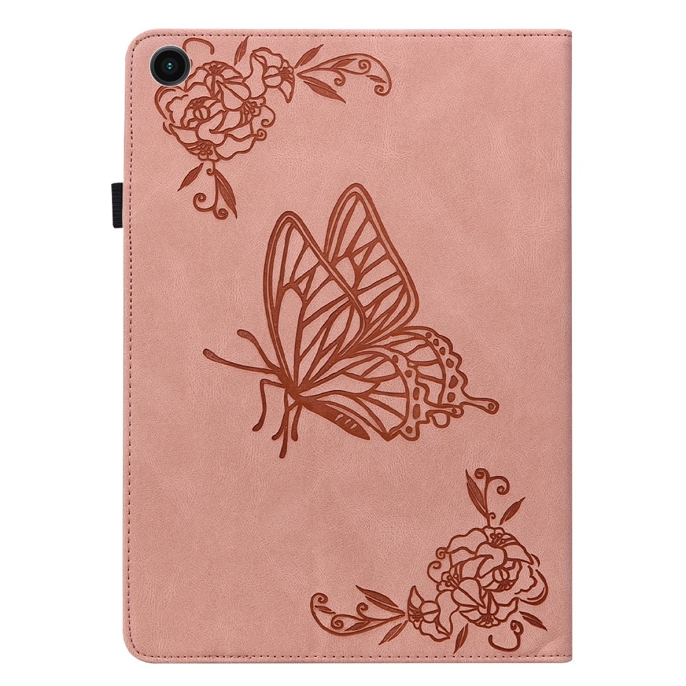 Samsung Galaxy Tab A9 rosa Fodral med fjärilar, rosa