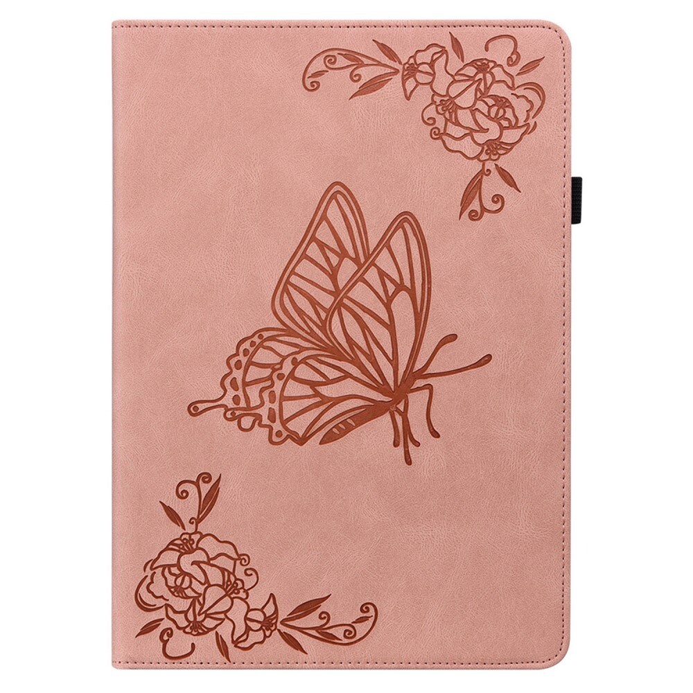  Lenovo Tab M10 5G Fodral med fjärilar, Rosa