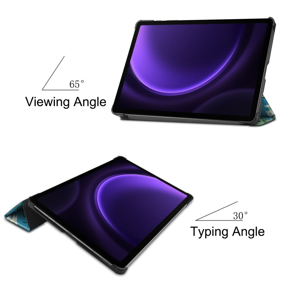 Samsung Galaxy Tab S9 FE Tri-Fold Fodral,  körsbärsblommor