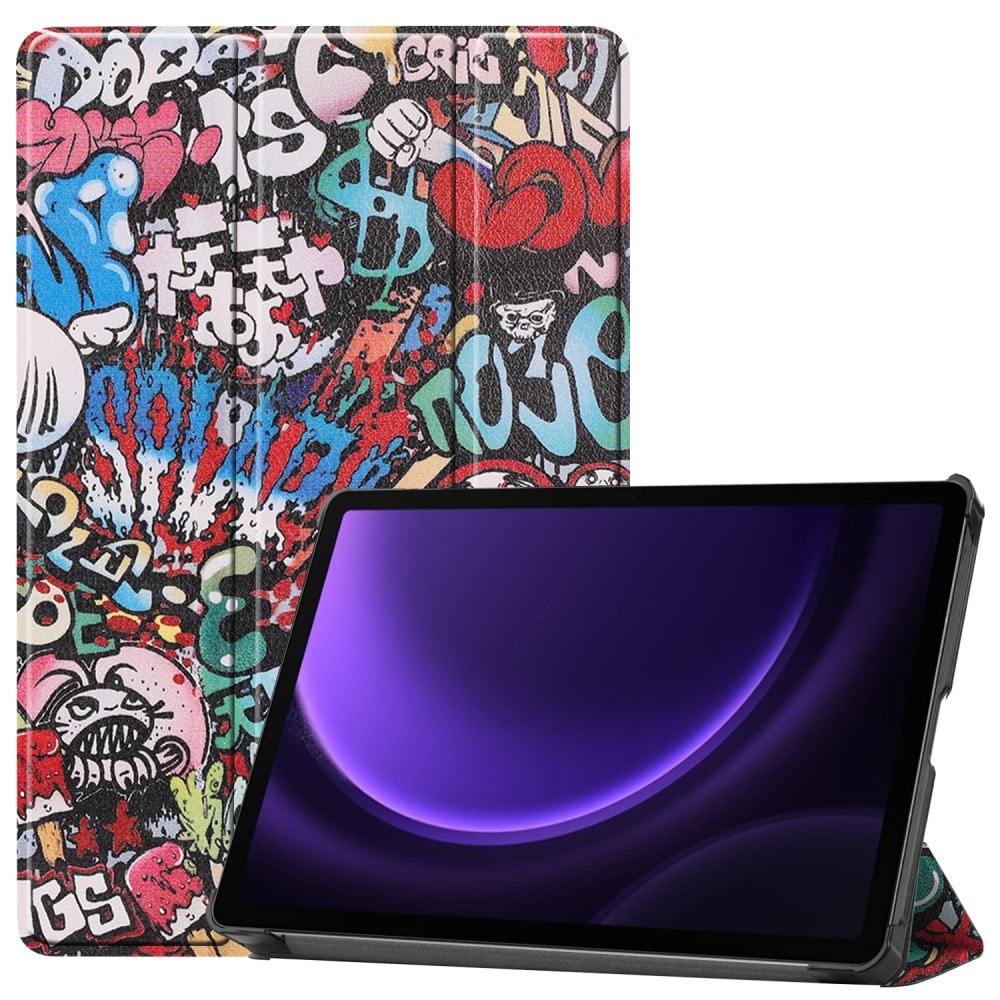 Samsung Galaxy Tab S9 FE - Tri-Fold Fodral, graffiti