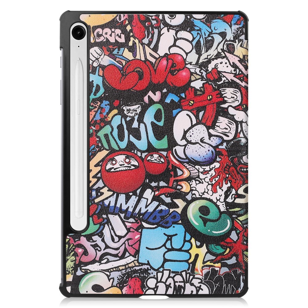 Samsung Galaxy Tab S9 FE - Tri-Fold Fodral, graffiti