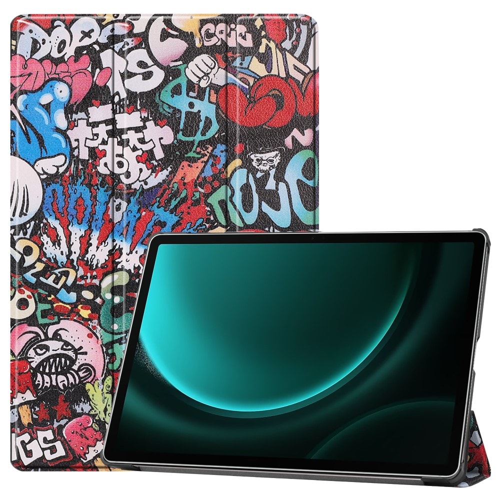 Samsung Galaxy Tab S9 FE Plus - Tri-Fold Fodral, graffiti