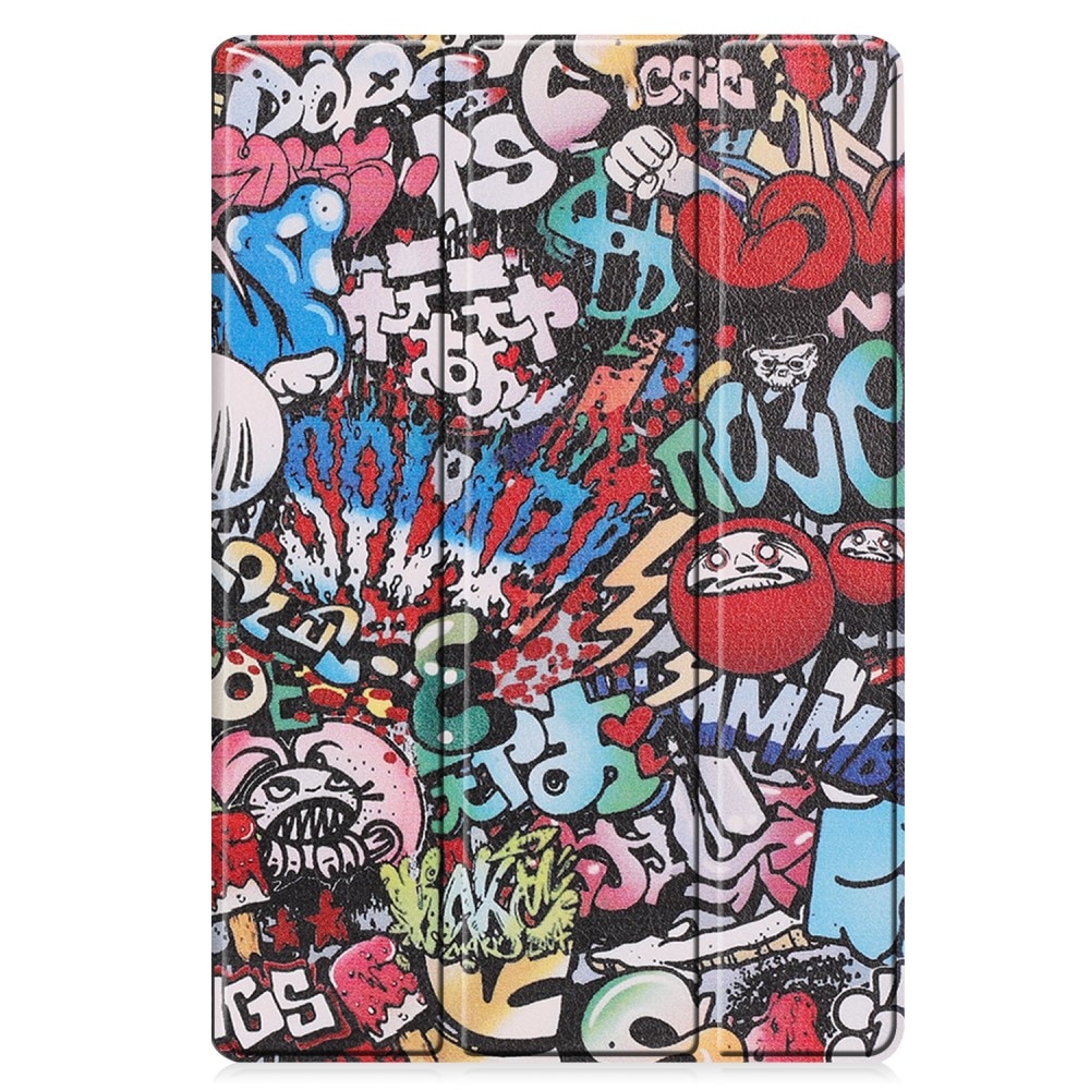 Samsung Galaxy Tab S9 FE Plus - Tri-Fold Fodral, graffiti