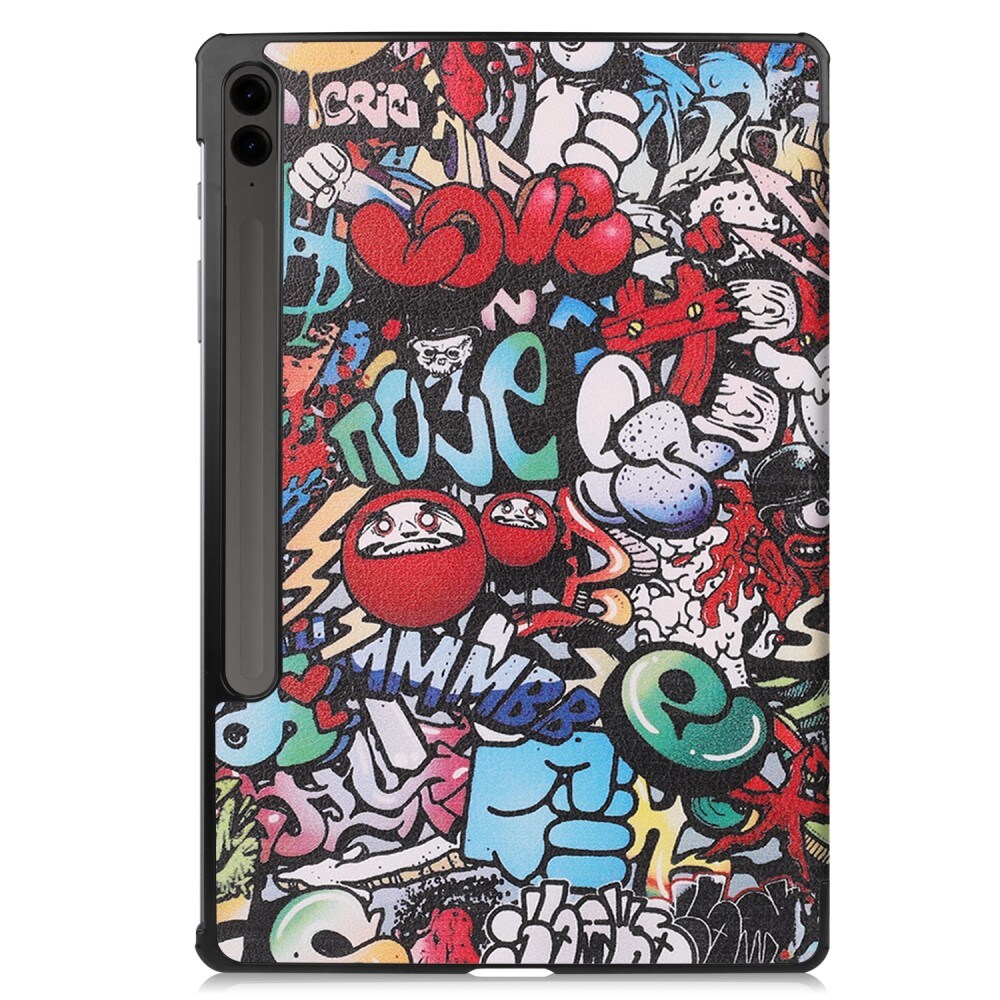 Samsung Galaxy Tab S9 FE Plus - Tri-Fold Fodral, graffiti