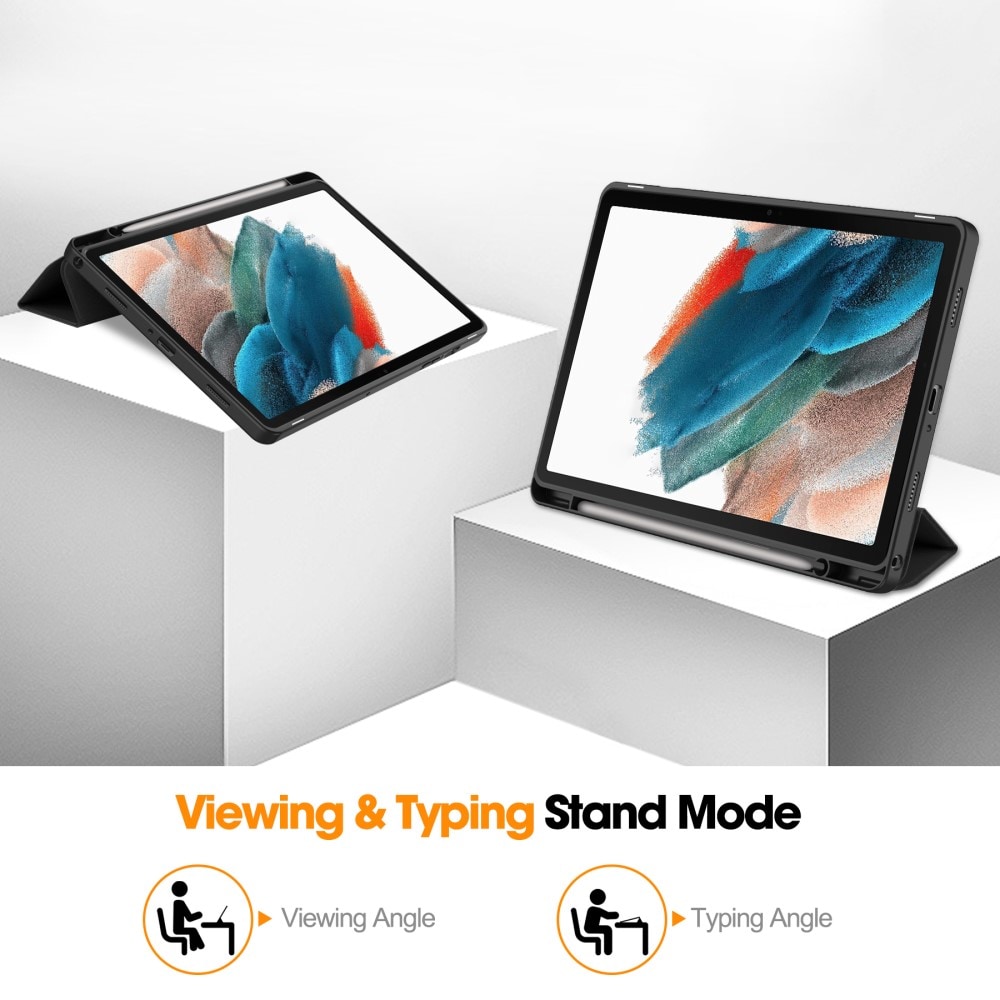 Samsung Galaxy Tab A9 Plus Tri-fold Fodral med pennhållare, Svart