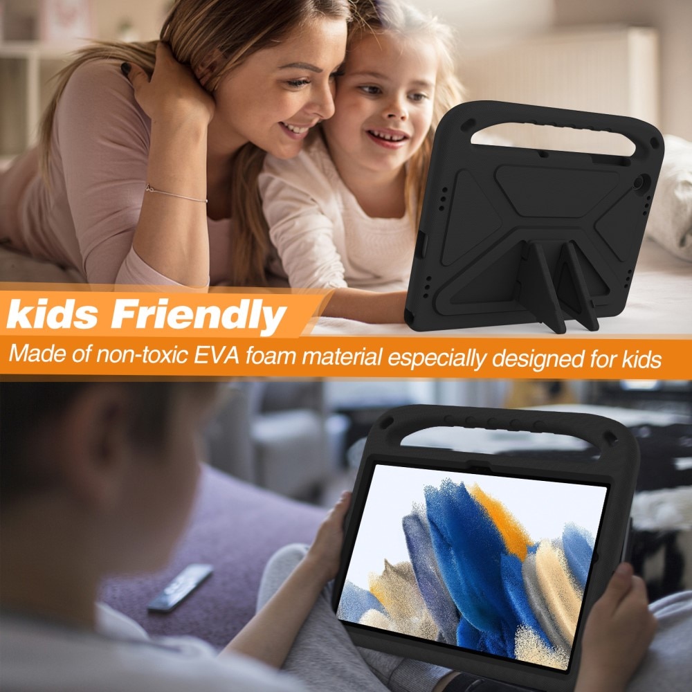 Samsung Galaxy Tab A9 Plus Stöttåligt skal/fodral med handtag - Perfekt för barn, svart