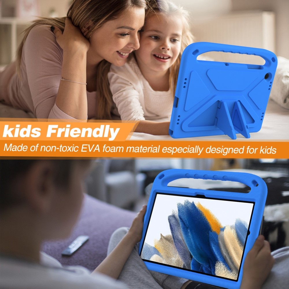 Samsung Galaxy Tab A9 Plus Stöttåligt skal/fodral med handtag - Perfekt för barn, blå