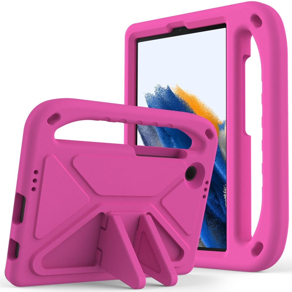 Samsung Galaxy Tab A9 Stöttåligt skal/fodral med handtag - Perfekt för barn, rosa