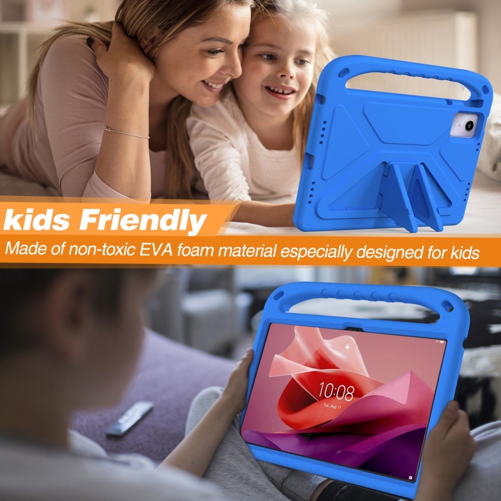 Lenovo Tab M11 Stöttåligt skal/fodral med handtag - Perfekt för barn, blå