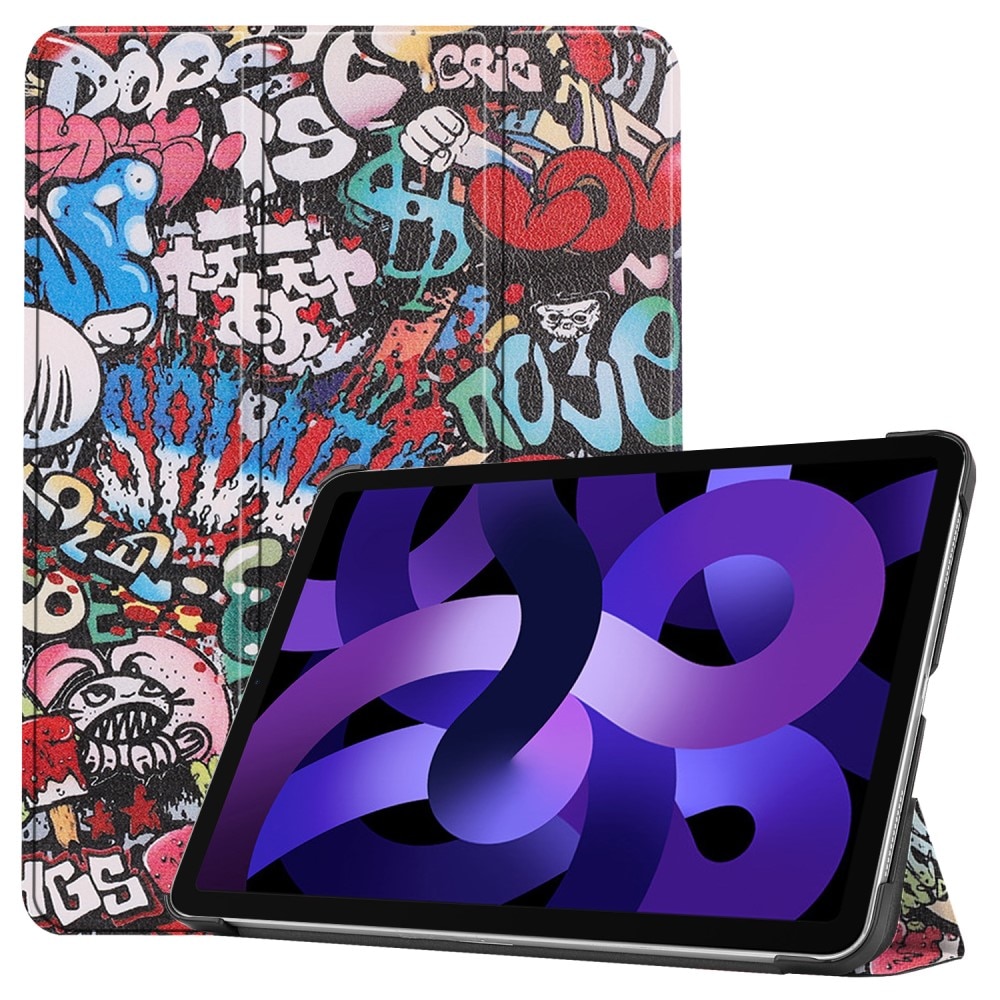 iPad Air 10.9 6th Gen (2024) - Tri-Fold Fodral, graffiti